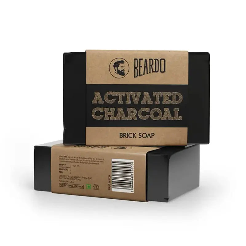 Beardo Activated Charcoal Brick Soap (1 Unit)