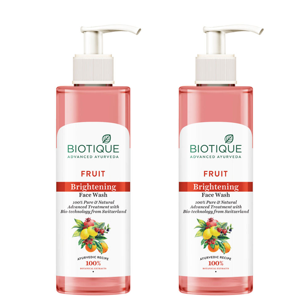 Biotique 100% Pure & Natural Fruit Brightening Face Wash (Pack Of 2)