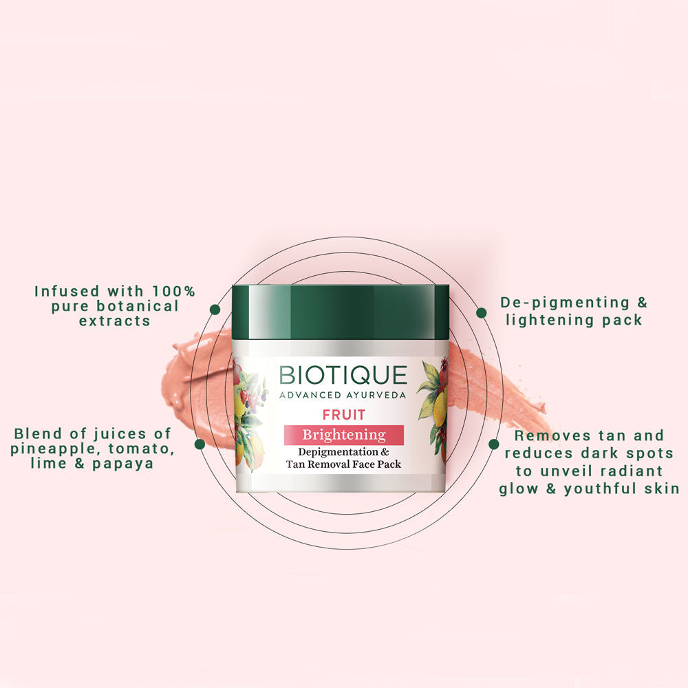 Biotique Bio Fruit Brightening- Depigmentation & Tan Removal Face Pack (75Gm)-4