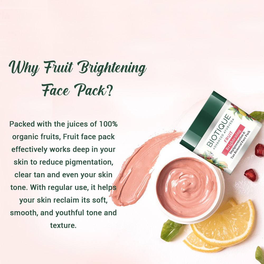 Biotique Bio Fruit Brightening- Depigmentation & Tan Removal Face Pack (75Gm)-6