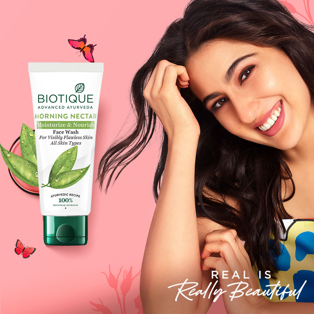 Biotique Bio Morning Nectar Moisturize & Nourish Visibly Flawless Face Wash(All Skin Types) (50Ml)-6