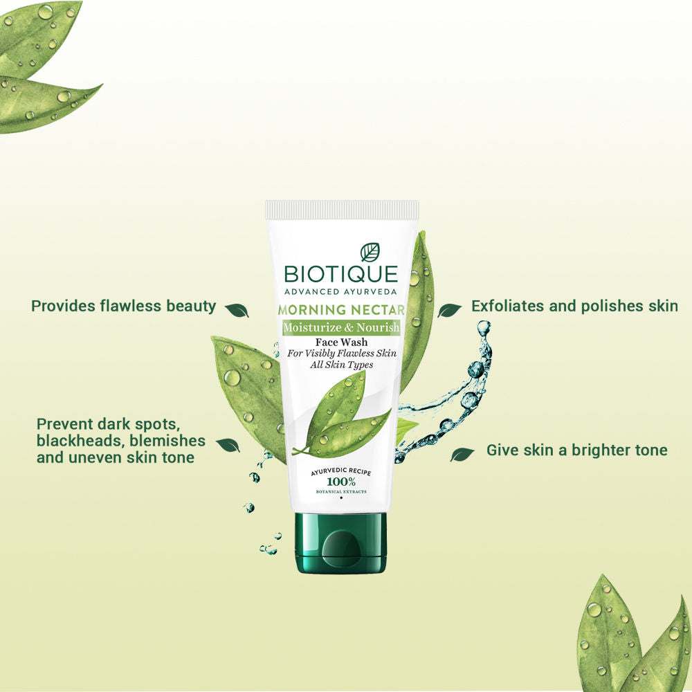 Biotique Bio Morning Nectar Moisturize & Nourish Visibly Flawless Face Wash(All Skin Types) (50Ml)-7