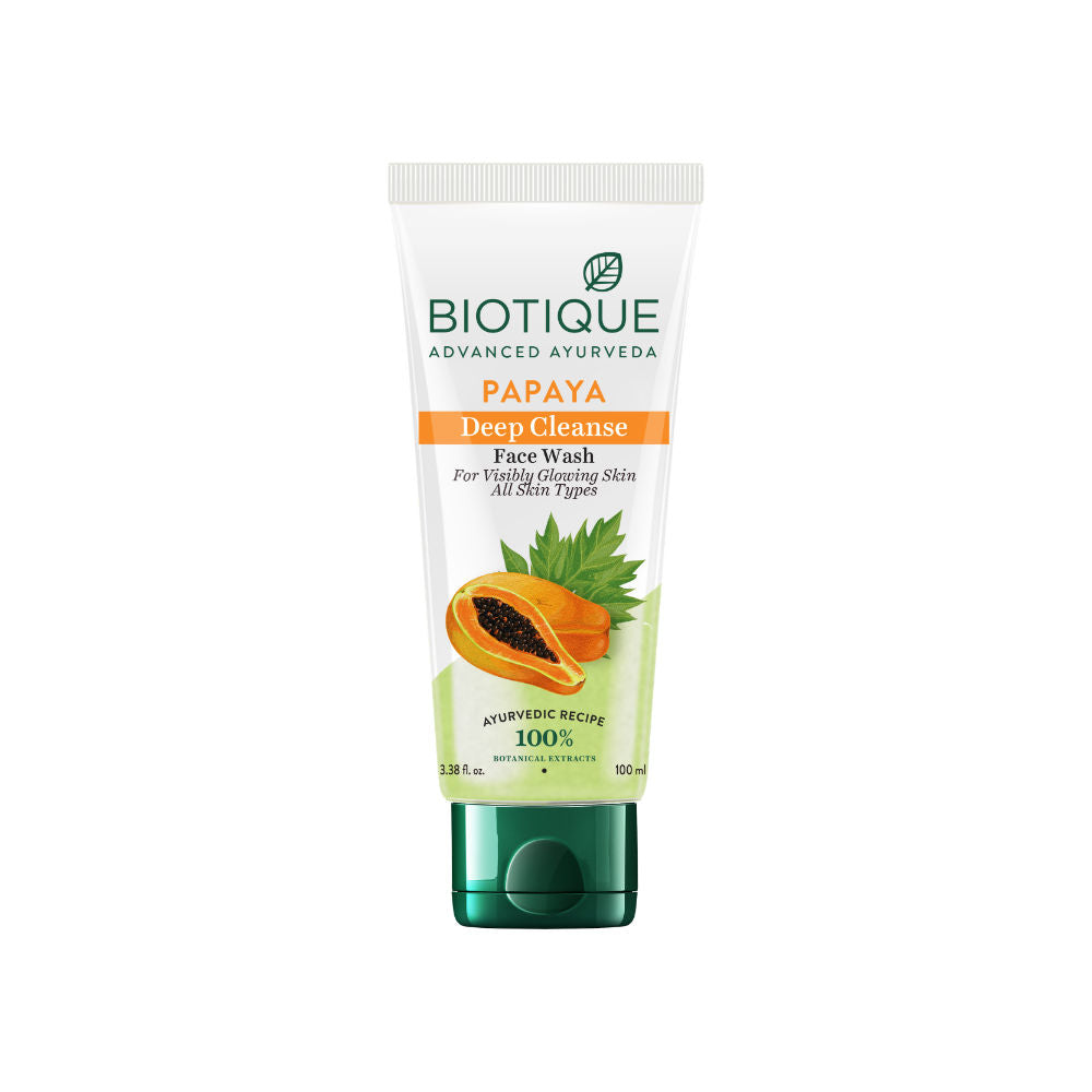 Biotique Bio Papaya Deep Cleanse Visibly Glowing Skin Face Wash For All Skin Types (100Ml)-7