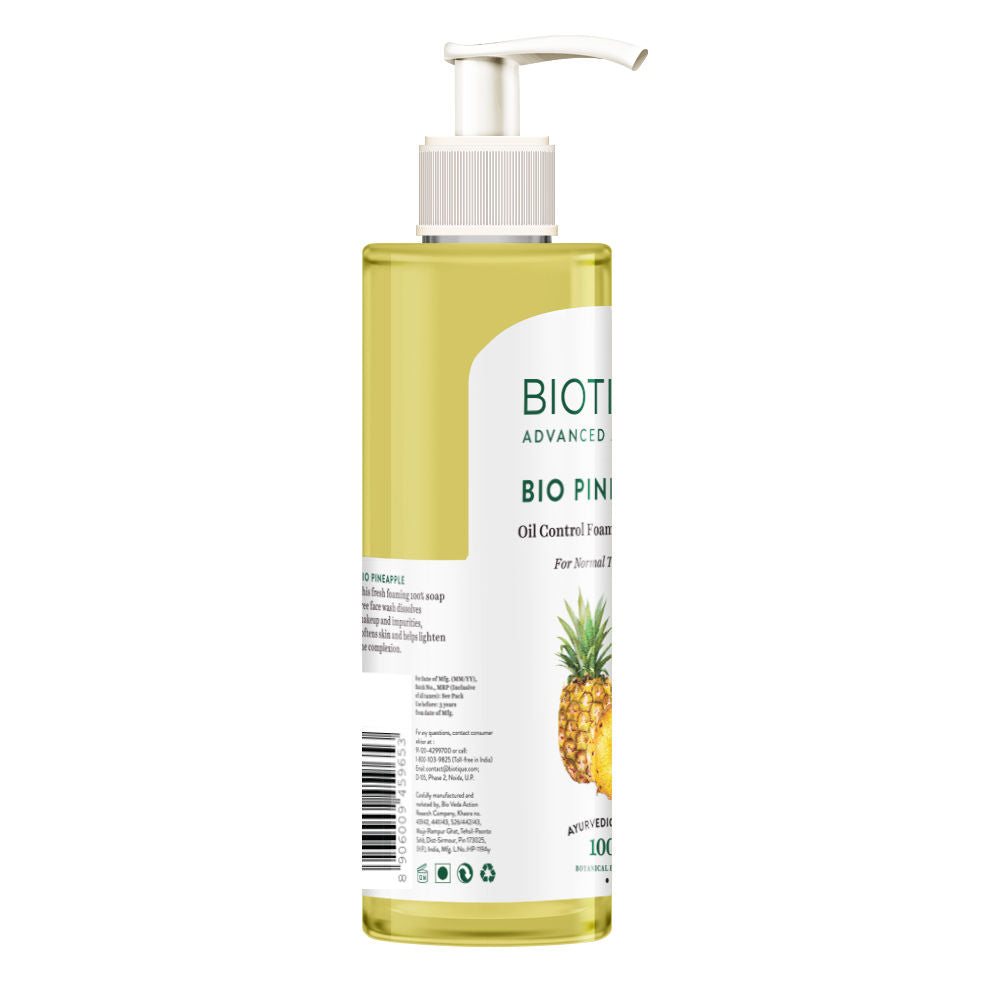 Biotique Bio Pineapple Oil Control Foaming Face Wash (200Ml)-2
