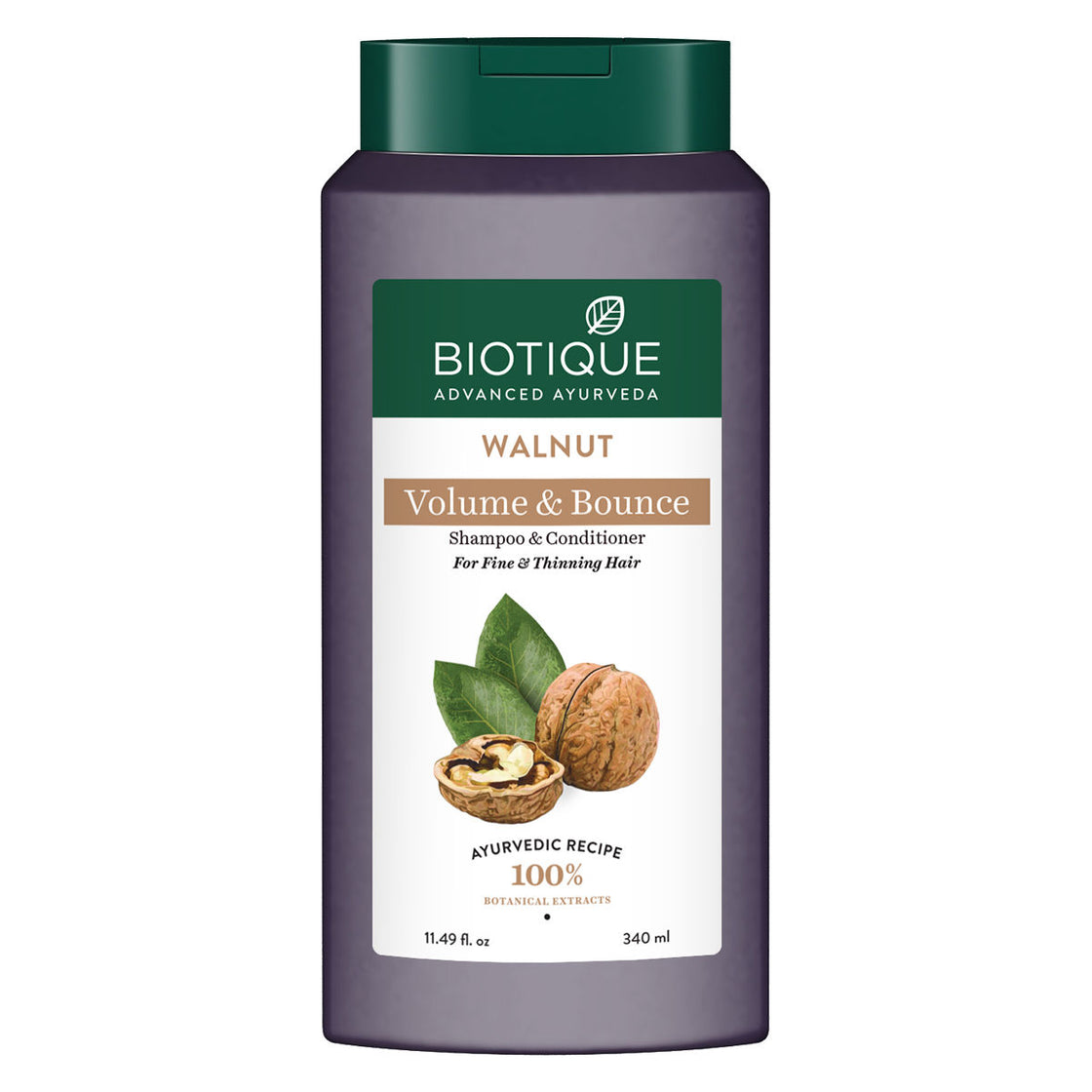 Biotique Bio Walnut Volume & Bounce Shampoo & Conditioner For Fine & Thinning Hair (340Ml)