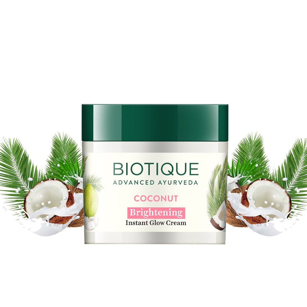 Biotique Coconut Brightening Instant Glow Cream (50Gm)