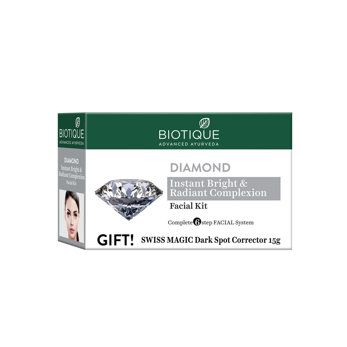 Biotique Diamond Instant Bright & Radiant Complexion Facial Kit (65Gm)