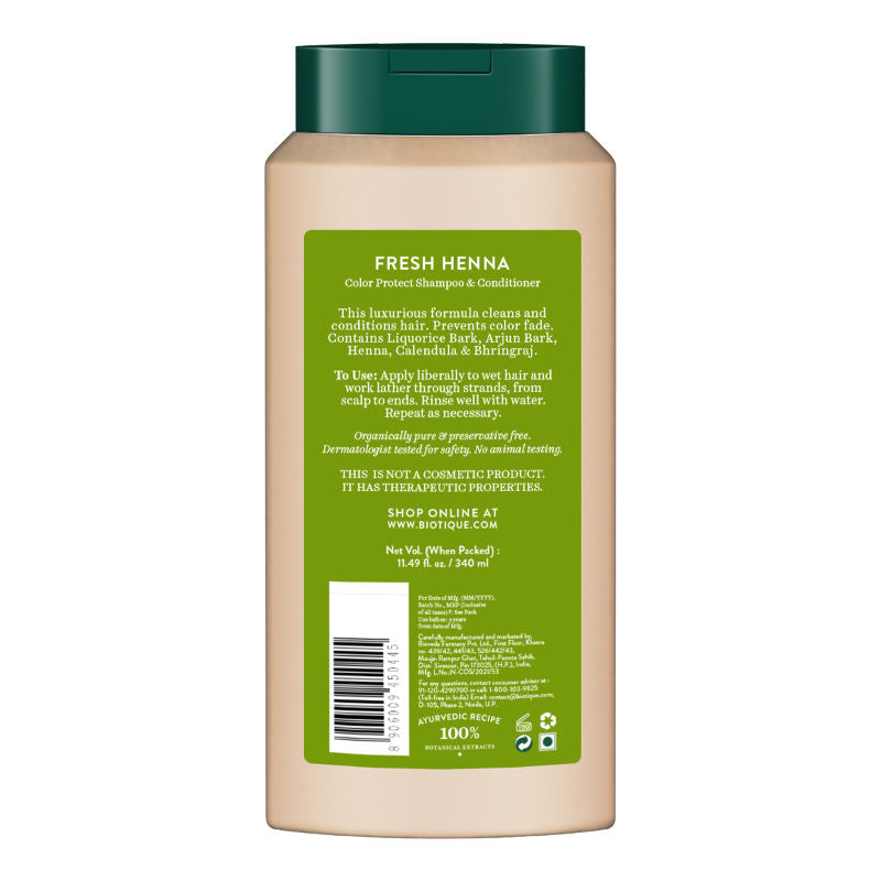 Biotique Fresh Heena Colour Protect Shampoo & Conditioner (340Ml)-2