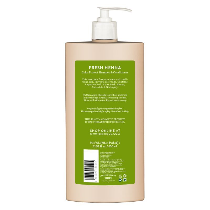 Biotique Fresh Henna Colour Protect Shampoo & Conditioner (650Ml)-2