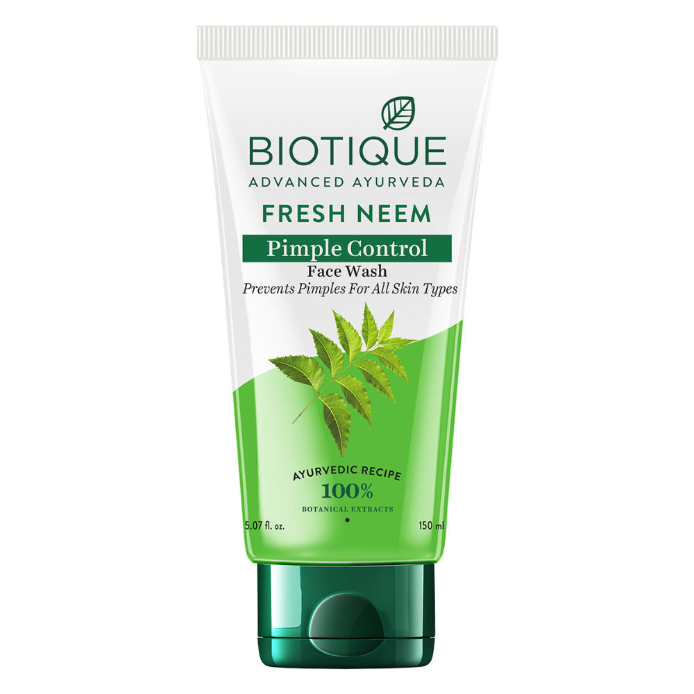 Biotique Fresh Neem Pimple Control Face Wash For All Skin Types (150Ml)-2