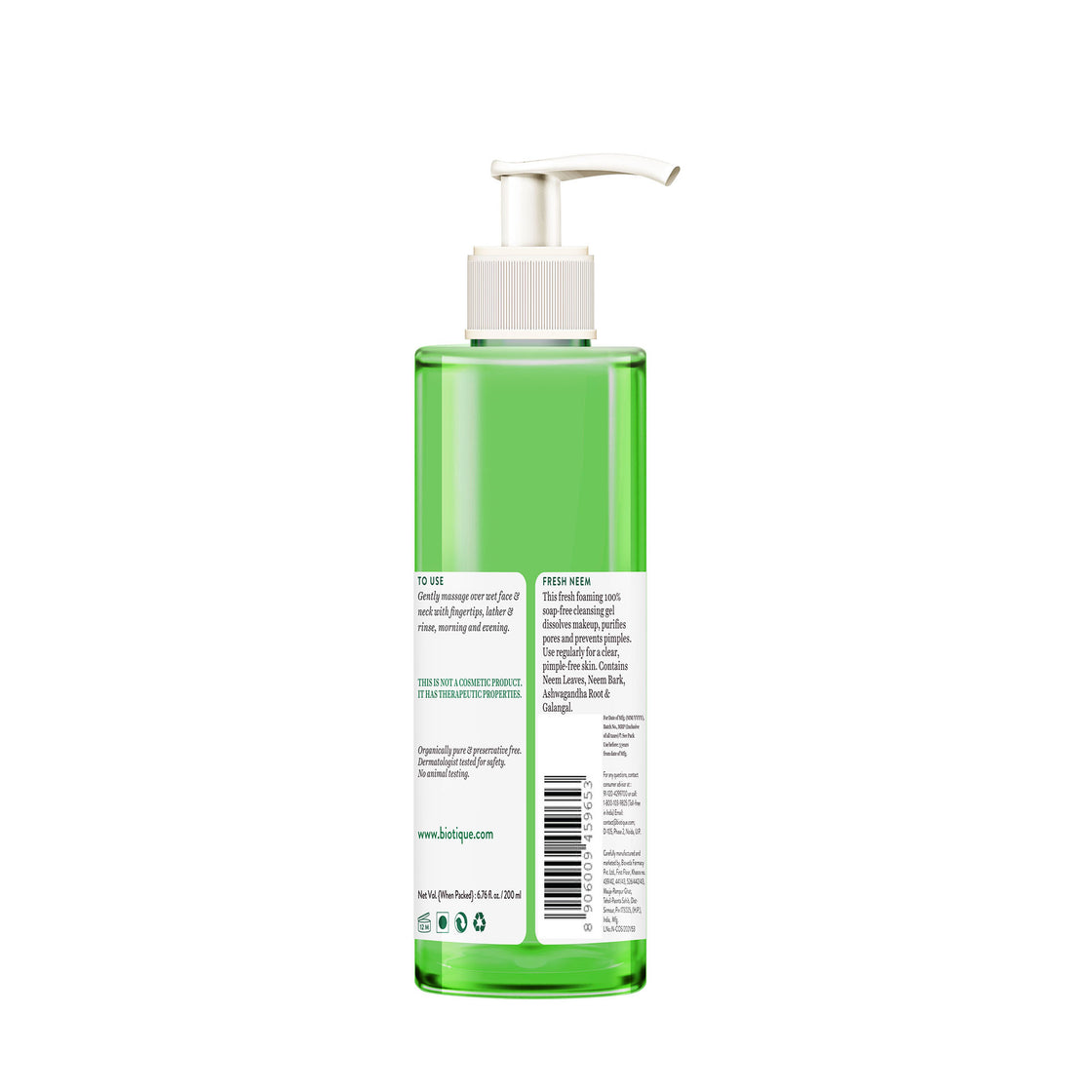 Biotique Fresh Neem Pimple Control Face Wash (200Ml)-4