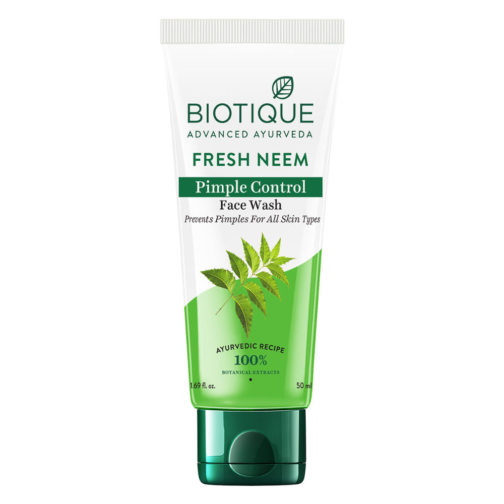 Biotique Fresh Neem Purifying Face Wash Prevents Pimples For All Skin Types (Pimple Control) (50Ml)-2
