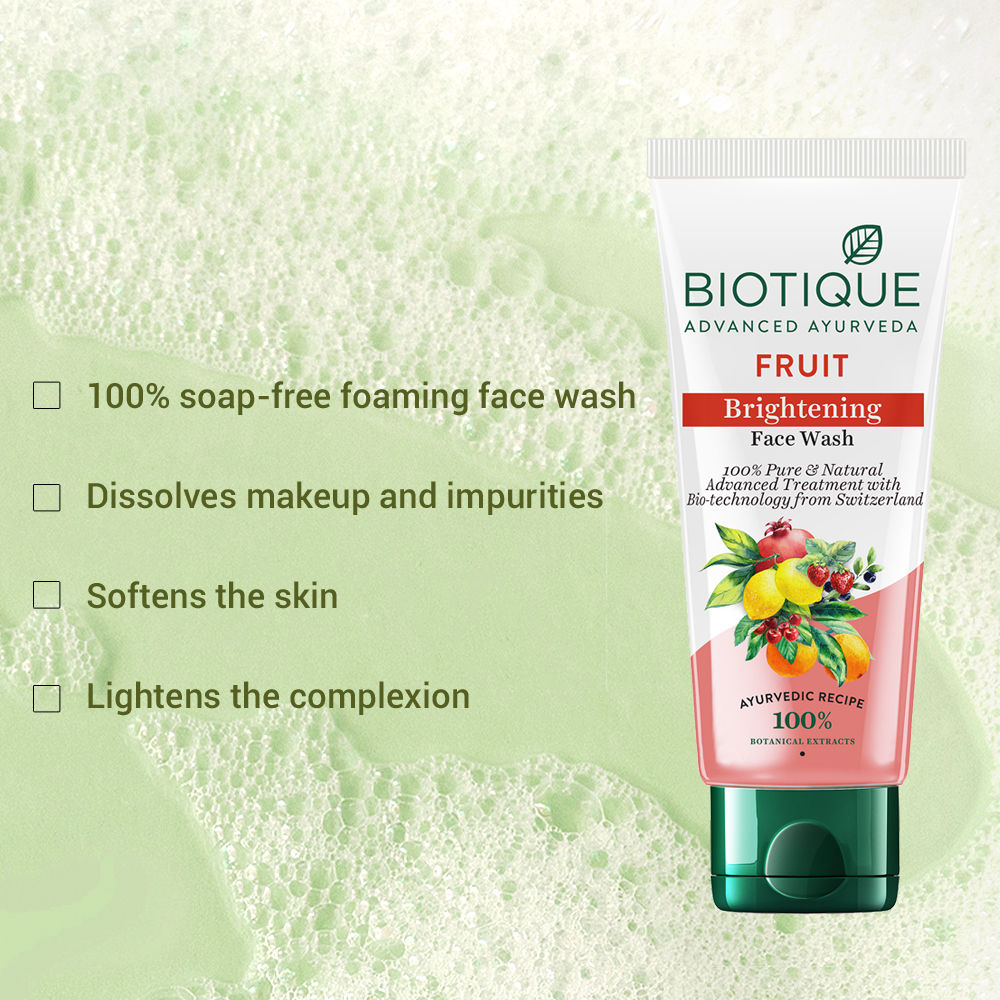 Biotique Fruit Brightening Face Wash 100% Pure & Natural (50Ml)-4
