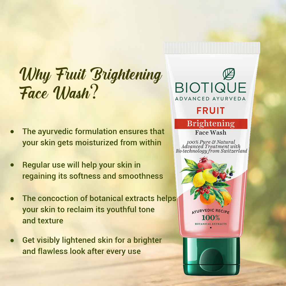 Biotique Fruit Brightening Face Wash 100% Pure & Natural (50Ml)-7