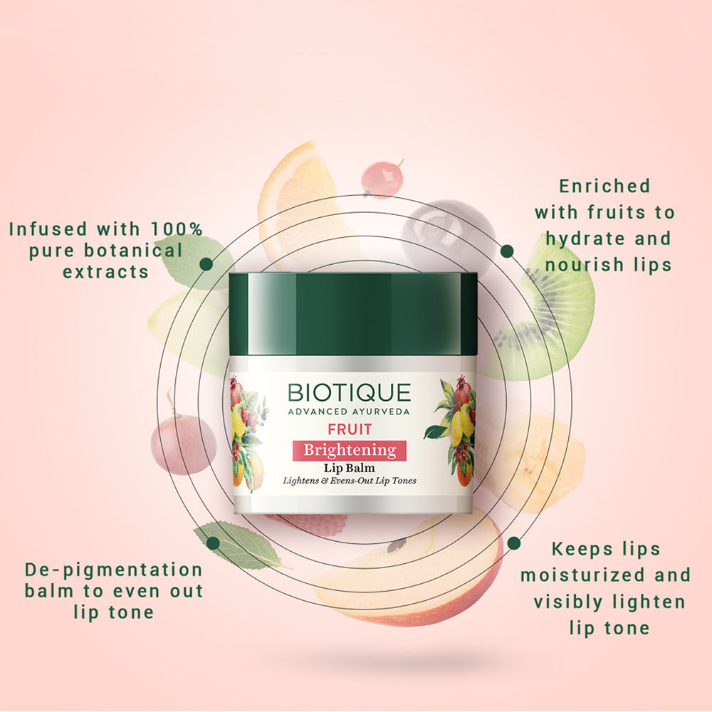 Biotique Fruit Brightening Lip Balm (12Gm)-3