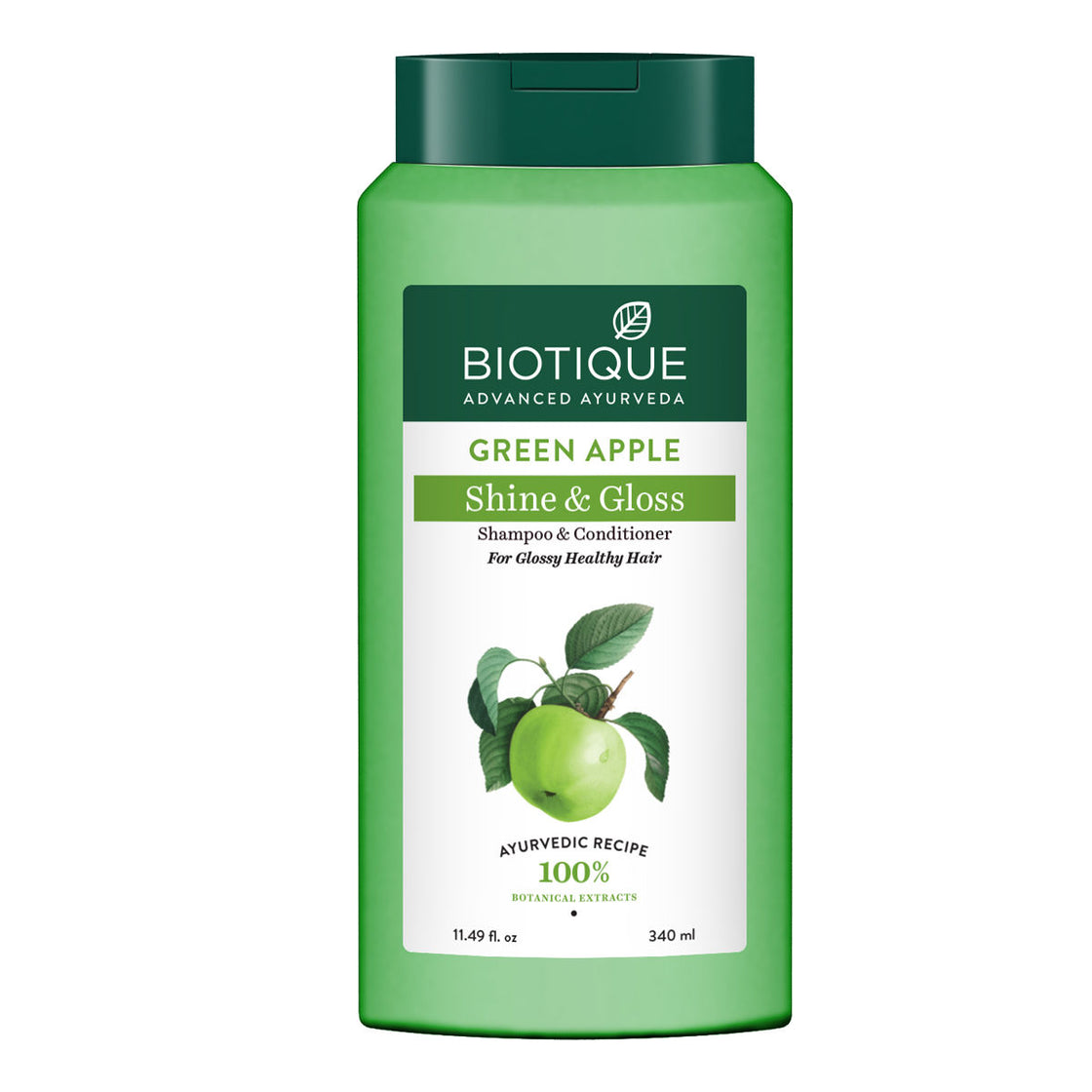 Biotique Green Apple Shine & Gloss Shampoo & Conditioner (340Ml)