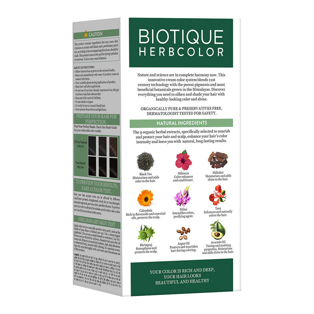 Biotique Herbcolor Hair Color 1N - Natural Black (50Gm+110Ml)-5
