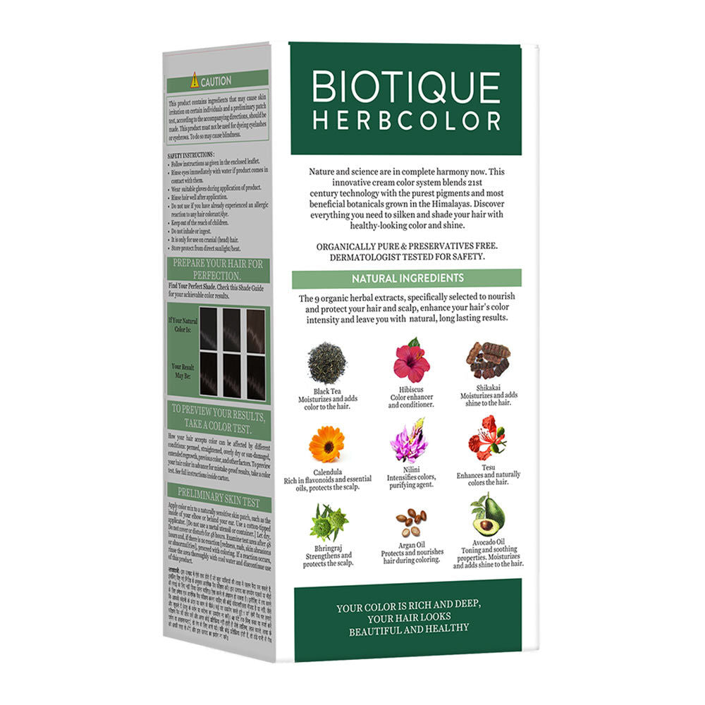 Biotique Herbcolor Hair Color 3N - Darkest Brown (50Gm+110Ml)-2