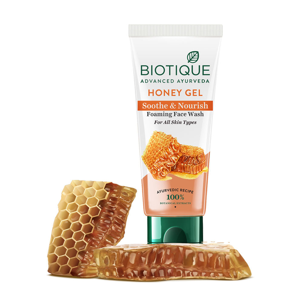 Biotique Honey Gel Soothe & Nourish Foaming Face Wash (100Ml)