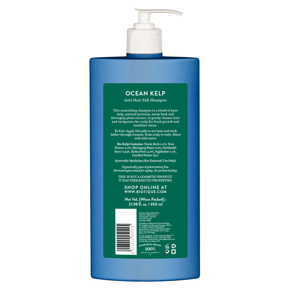 Biotique Ocean Kelp Anti-Hair Fall Shampoo For Hair Growth Therapy (650Ml)-2