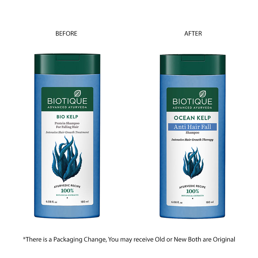 Biotique Ocean Kelp Anti Hair Fall Shampoo For Hair Growth Therapy (180Ml)