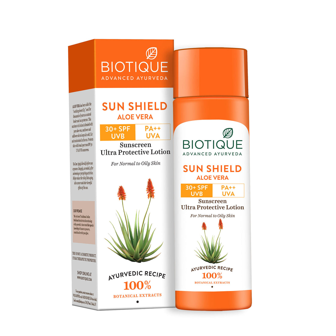 Biotique Sun Shield Aloe Vera Ultra Protective Lotion Spf 30+ Sunscreen (120Ml)