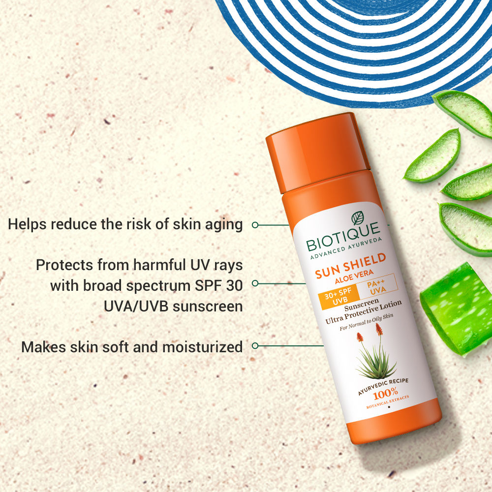 Biotique Sun Shield Aloe Vera Ultra Protective Lotion Spf 30+ Sunscreen (120Ml)-5