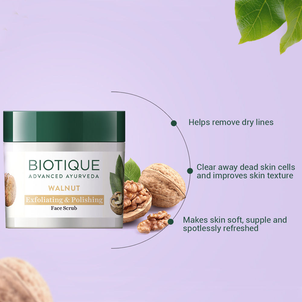 Biotique Walnut Exfoliating & Polishing Face Scrub (50Gm)-6