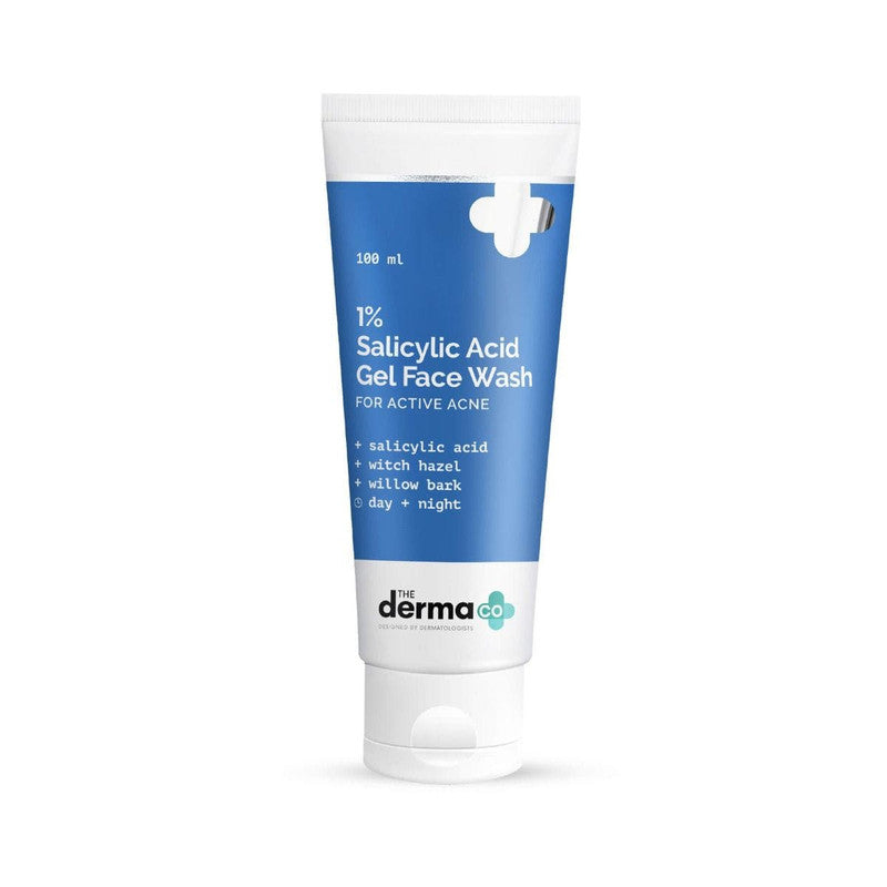 The Derma Co 1% Salicylic Acid Gel Face Wash With Salicylic Acid & Witch Hazel For Active Acne (100Ml)