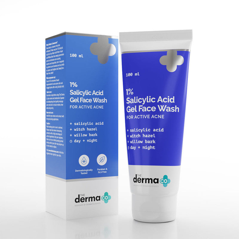 The Derma Co 1% Salicylic Acid Gel Face Wash With Salicylic Acid & Witch Hazel For Active Acne (100Ml)-8