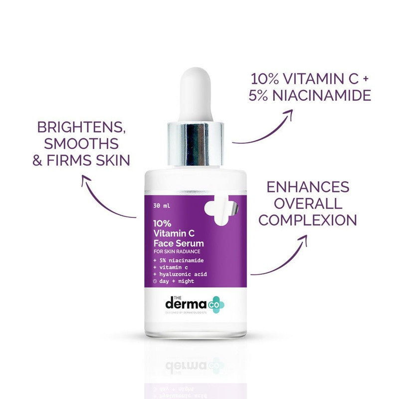 The Derma Co 10% Vitamin C Face Serum For Skin Radiance (30Ml)-3