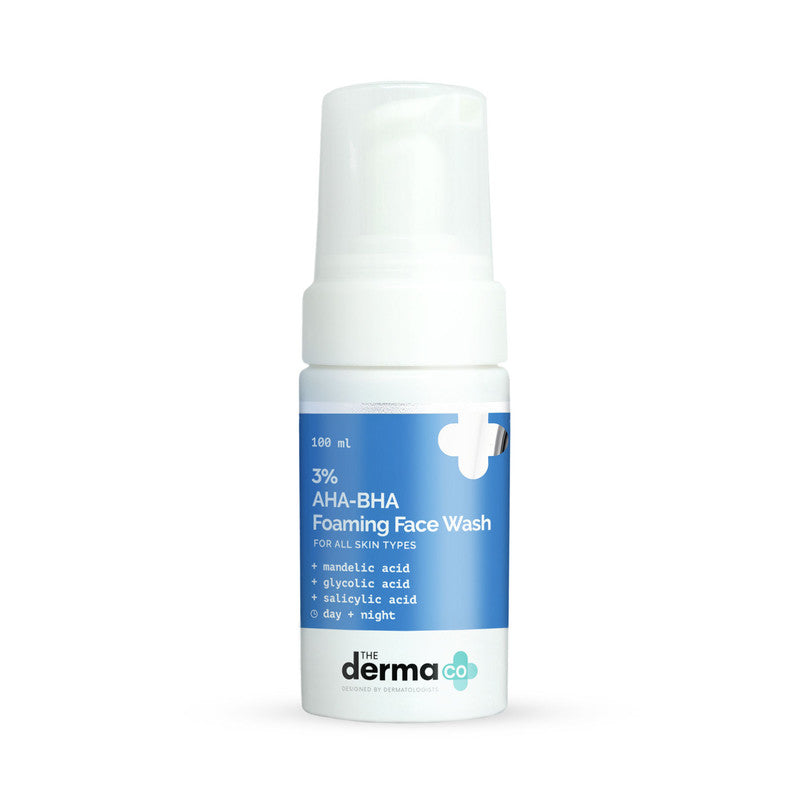 The Derma Co. 3% Aha-Bha Foaming Daily Face Wash (100Ml)