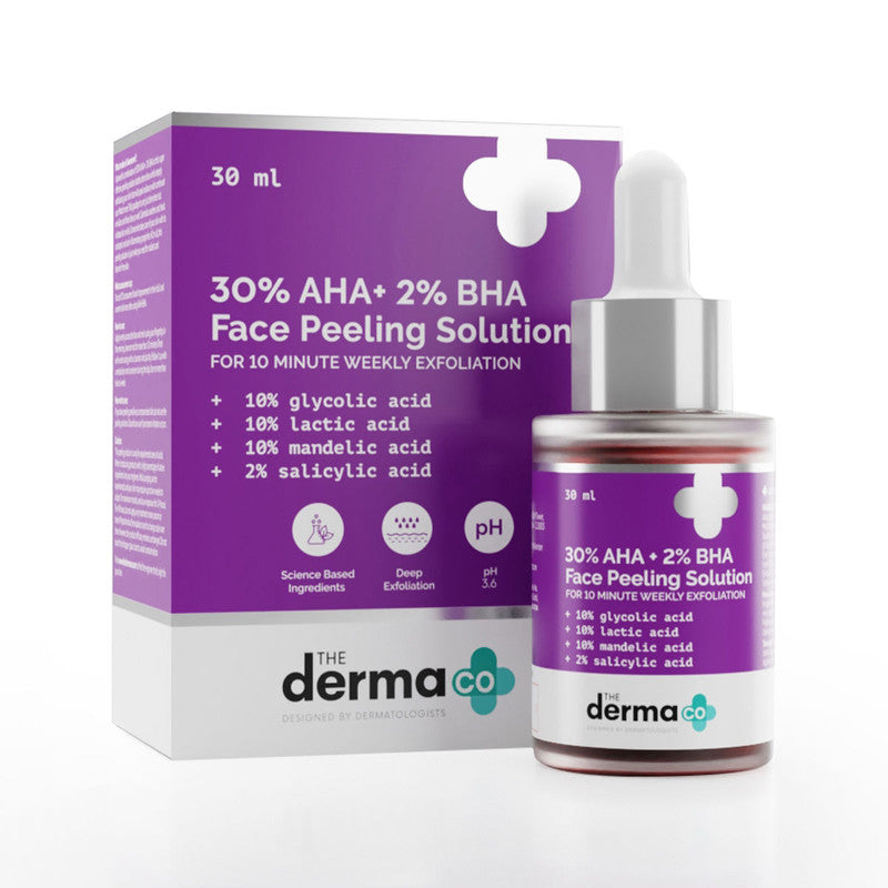 The Derma Co. 30% Aha + 2% Bha Face Peeling Solution (30Ml)