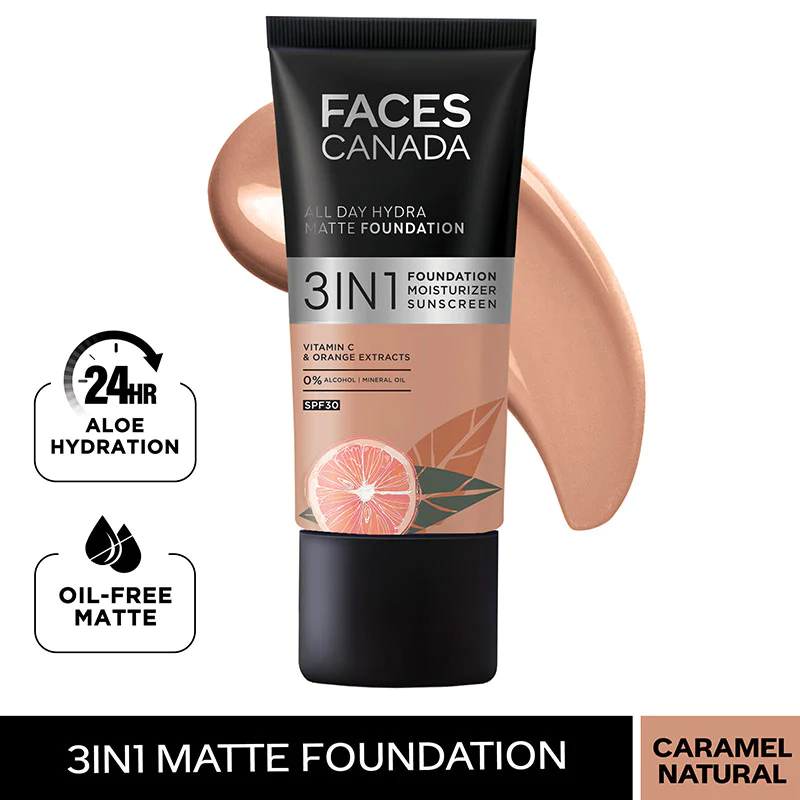Faces Canada 3 In 1 All Day Hydra Matte Foundation  25 Ml-8