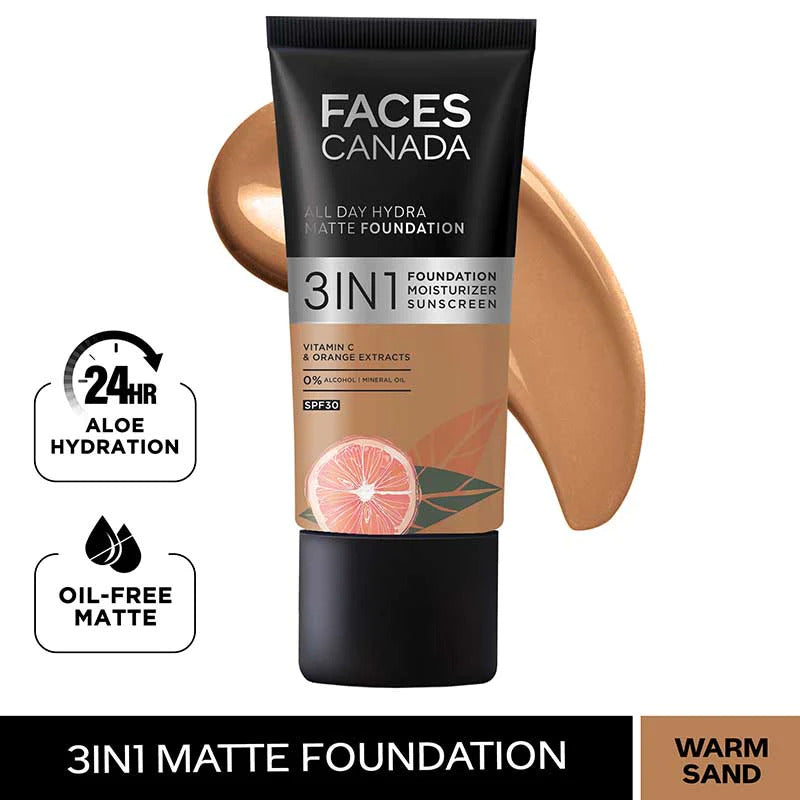 Faces Canada 3 In 1 All Day Hydra Matte Foundation  25 Ml-13