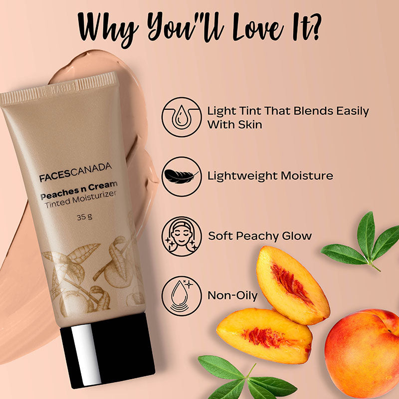 Faces Canada Peaches N Cream Tinted Moisturizer - Light 01 (35G)-7