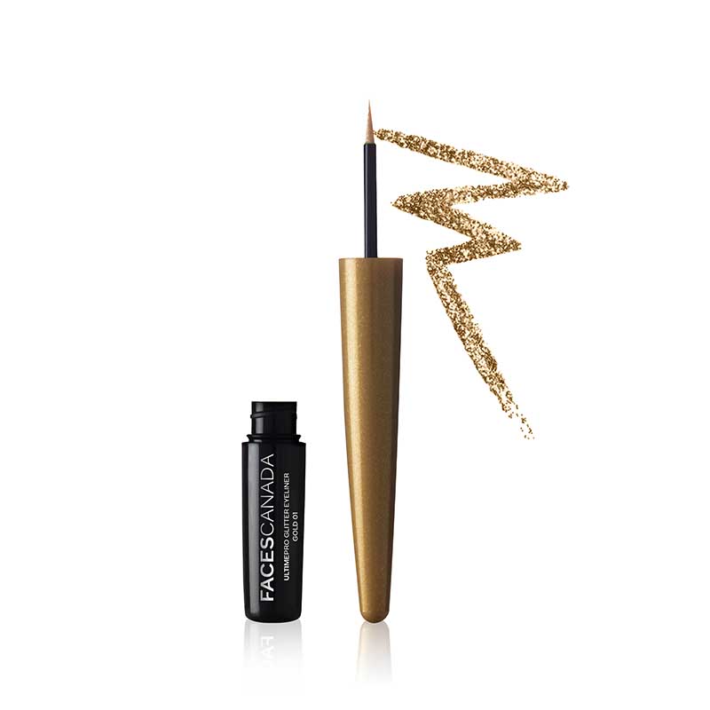 Faces Canada Ultime Pro Glitter Eyeliner - Gold 01 (1.7Ml)