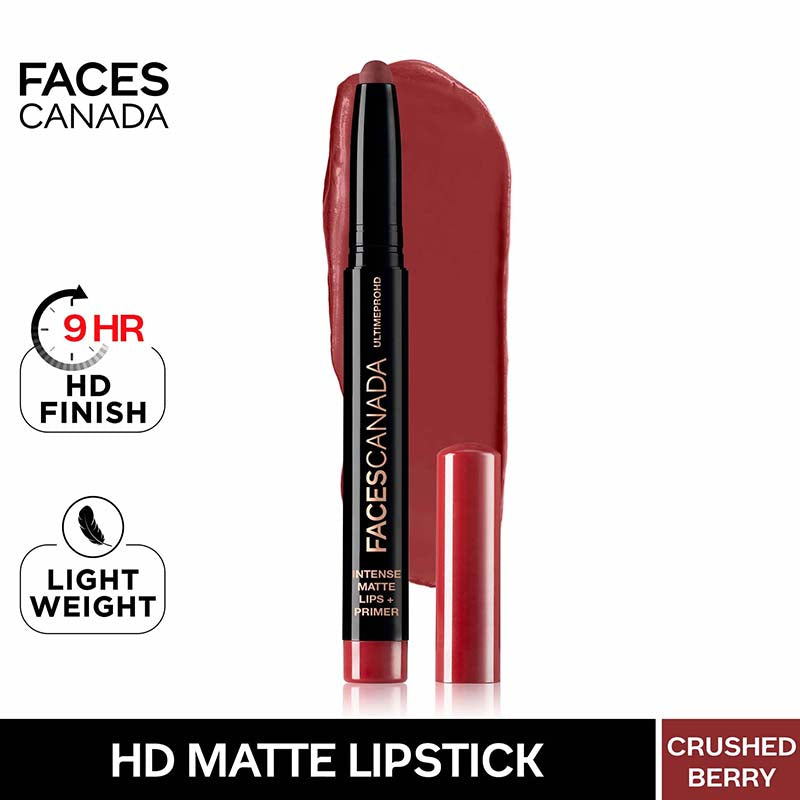 Faces Canada Ultime Pro Hd Intense Matte Lips + Primer - 04 Crushed Berry (1.4G)-8