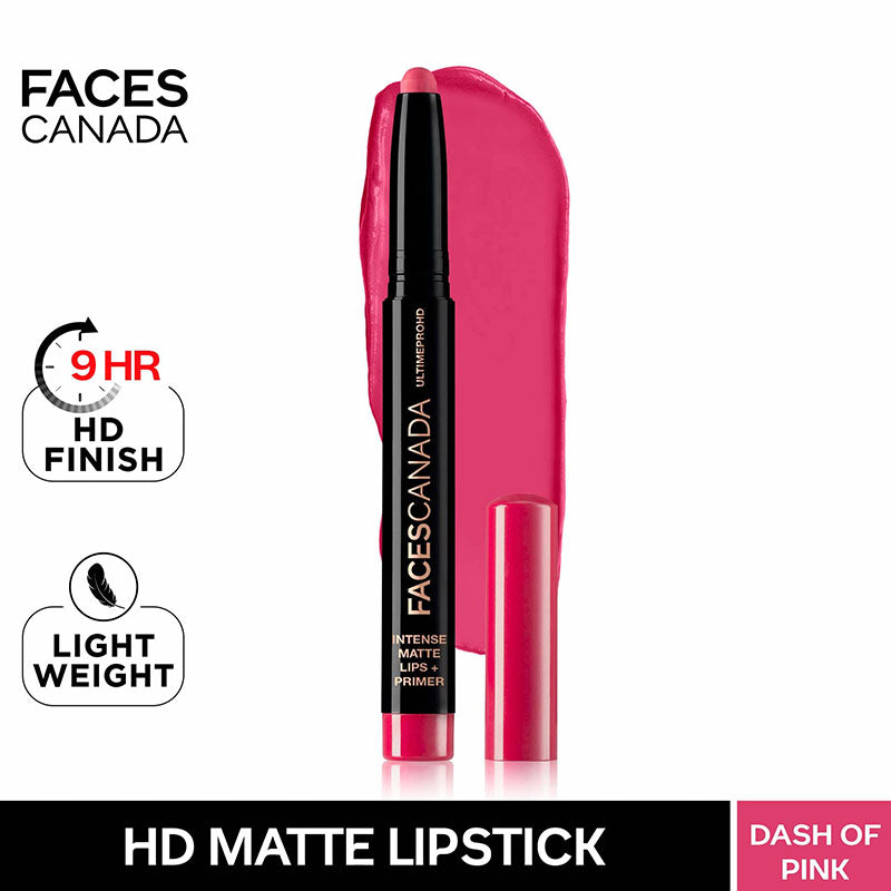Faces Canada Ultime Pro Hd Intense Matte Lips + Primer - 05 Dash Of Pink (1.4G)-8