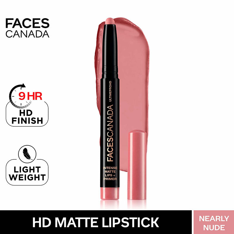 Faces Canada Ultime Pro Hd Intense Matte Lips + Primer - 08 Nearly Nude (1.4G)-7