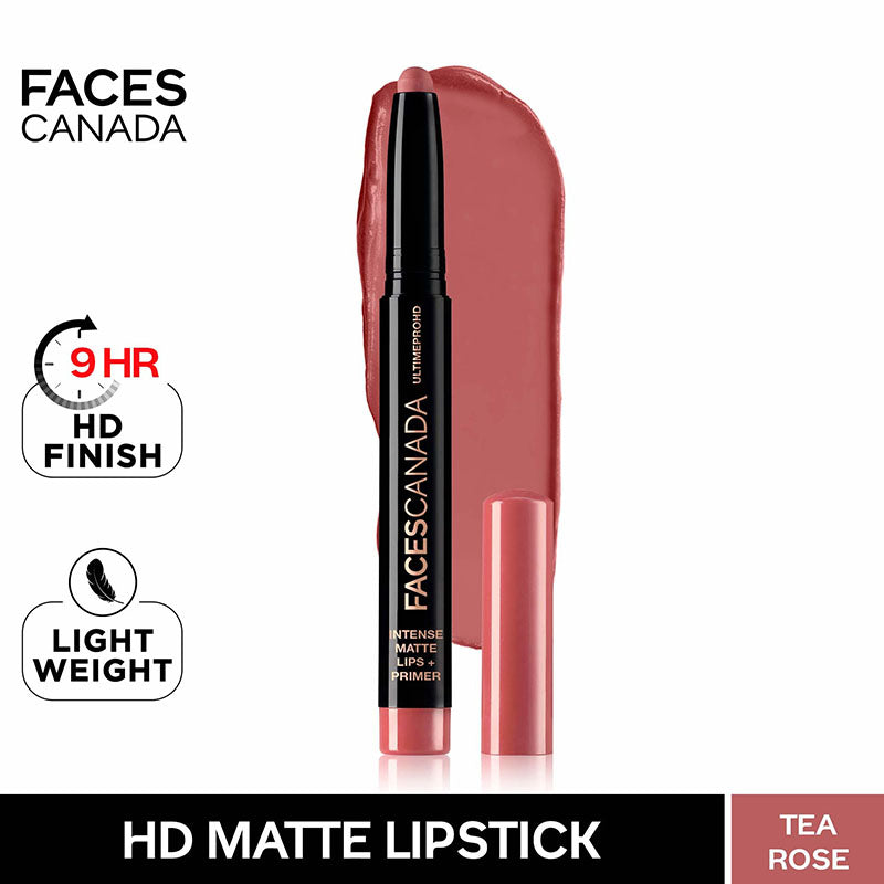 Faces Canada Ultime Pro Hd Intense Matte Lips + Primer - 10 Tea Rose (1.4G)-7