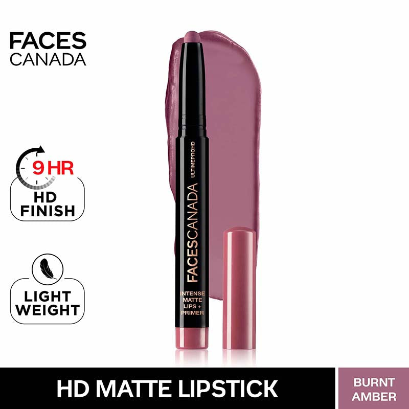 Faces Canada Ultime Pro Hd Intense Matte Lips + Primer - Burnt Amber (1.4G)-8