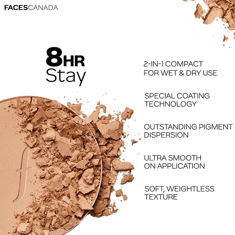 Faces Canada Ultime Pro Hd Matte Brilliance Pressed Powder - Total Beige 03 (8Gm)-2