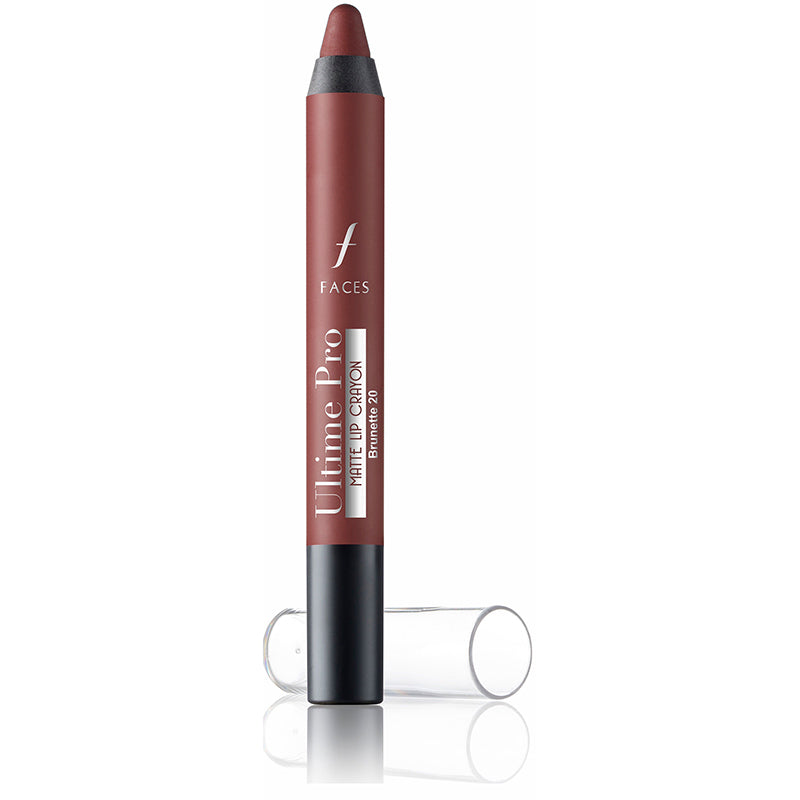 Faces Canada Ultime Pro Matte Lip Crayon With Free Sharpener - Brunette 20 (2.8G)