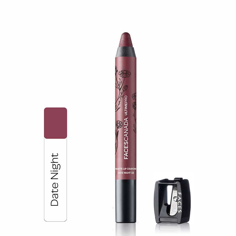 Faces Canada Ultime Pro Matte Lip Crayon With Free Sharpener - Date Night 33 (2.8G)