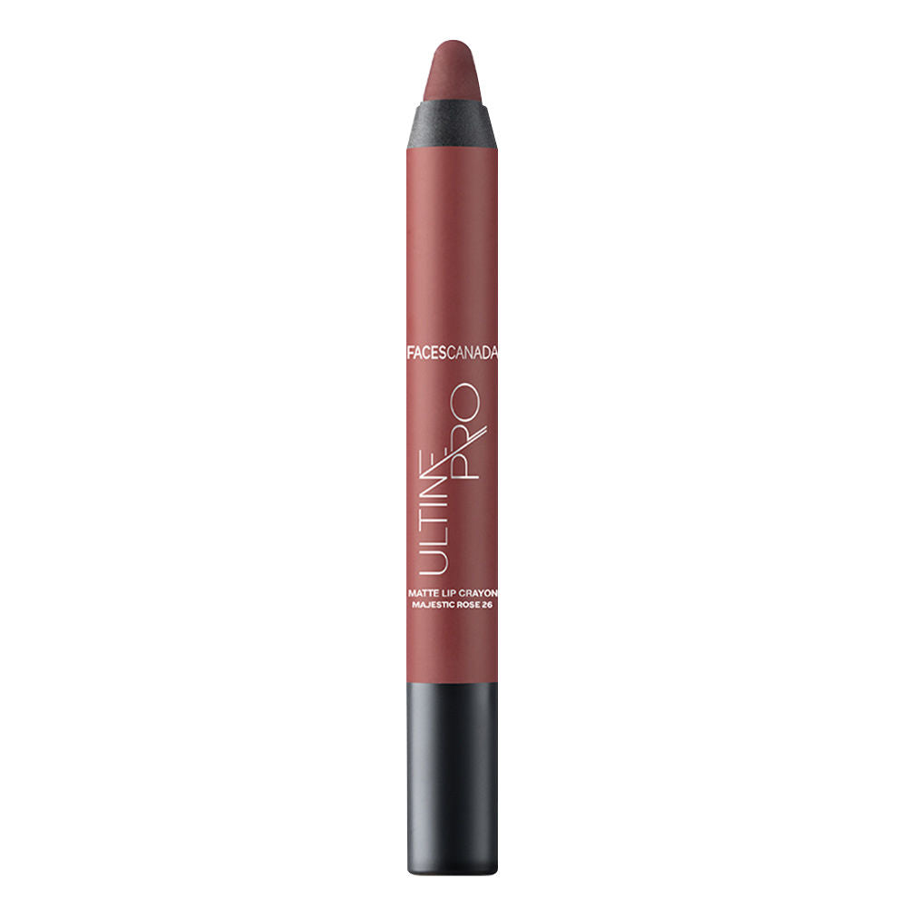 Faces Canada Ultime Pro Matte Lip Crayon With Free Sharpener - Majestic Rose 26 (2.8G)-2