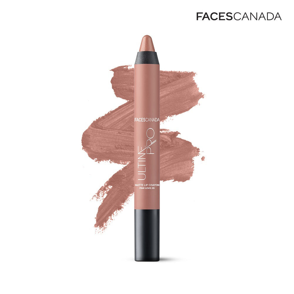 Faces Canada Ultime Pro Matte Lip Crayon With Free Sharpener - Pink Love 29 (2.8G)
