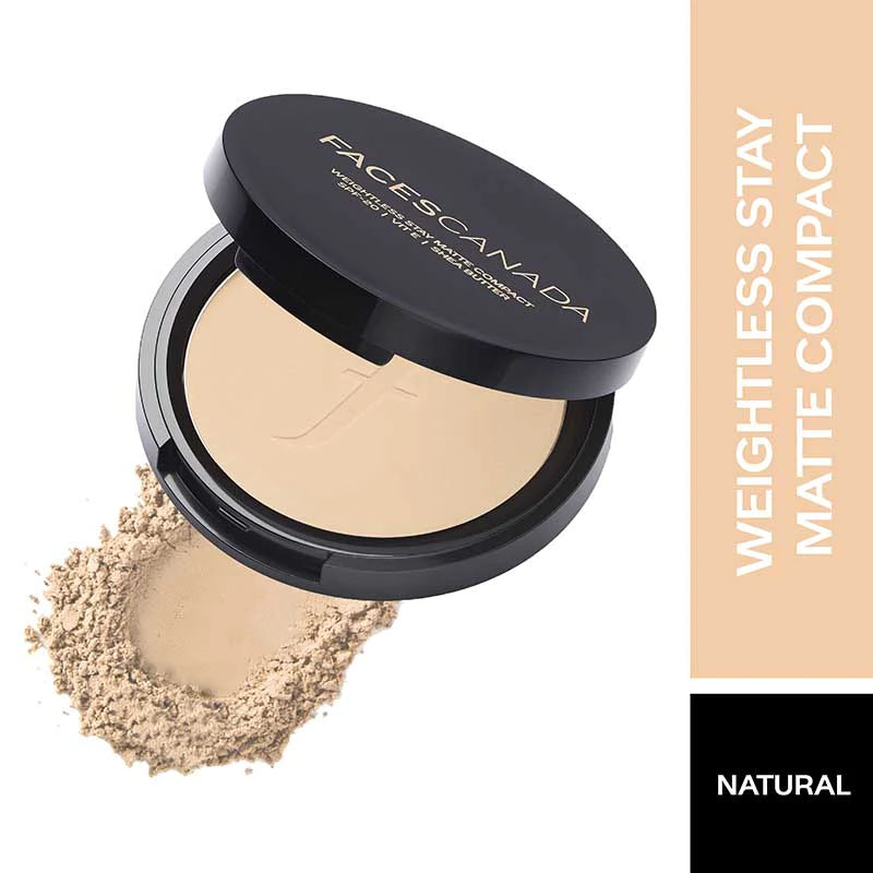 Faces Canada Weightless Stay Matte Compact Spf-20 Vitamin E & Shea Butter - (9Gm)-8