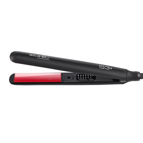 Ikonic S3+ Ceramic Hair Straightener - Red & Black-4