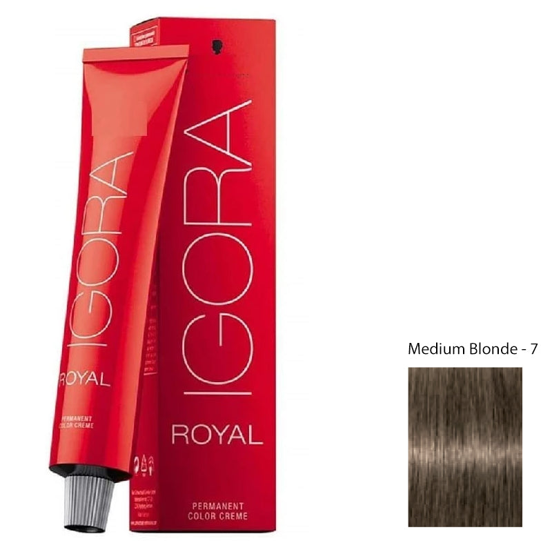 Schwarzkopf Igora Hair Color 7-00 Medium Blonde Natural Extra 2pcs+ Developer and Allure Dye Brush HD-01 Combo